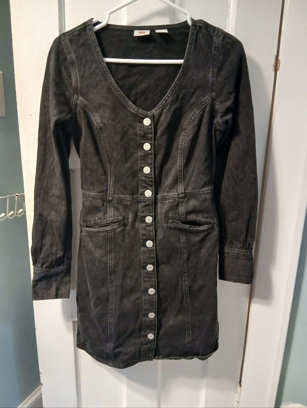 Levis Jean Denium Dress Womens Clothing Long Sleeve Dress